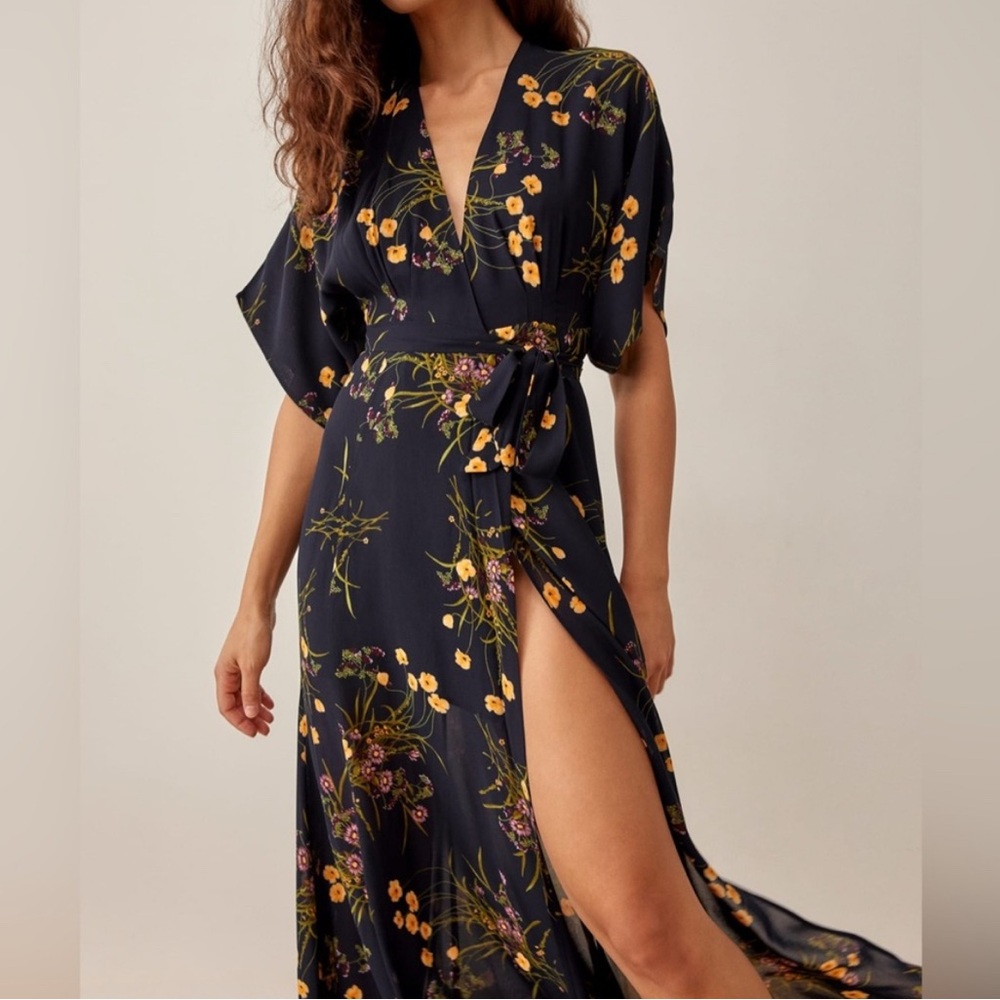 Reformation Winslow Floral Wrap Dress || Sz. L